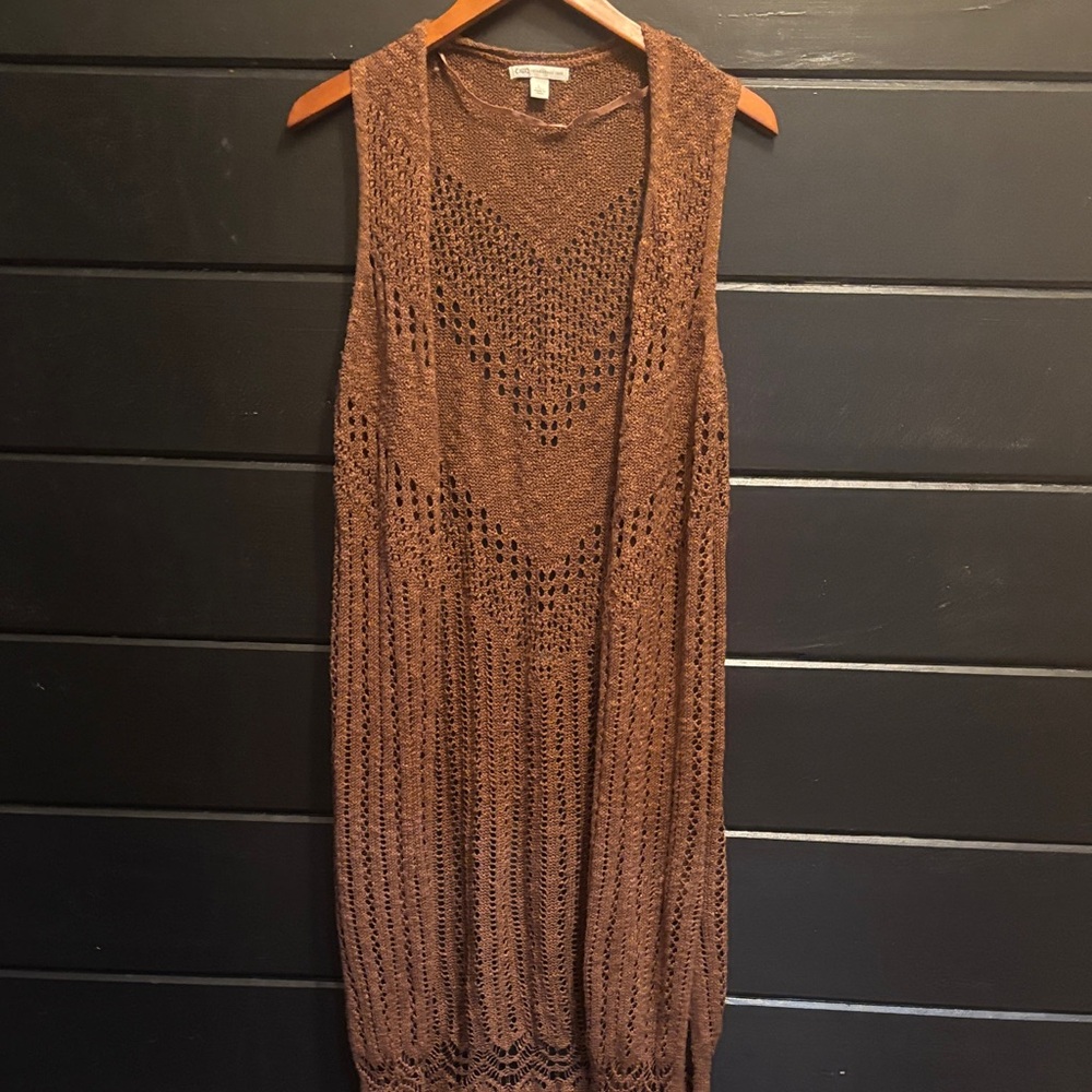 Cato Chocolate Brown Knit Top